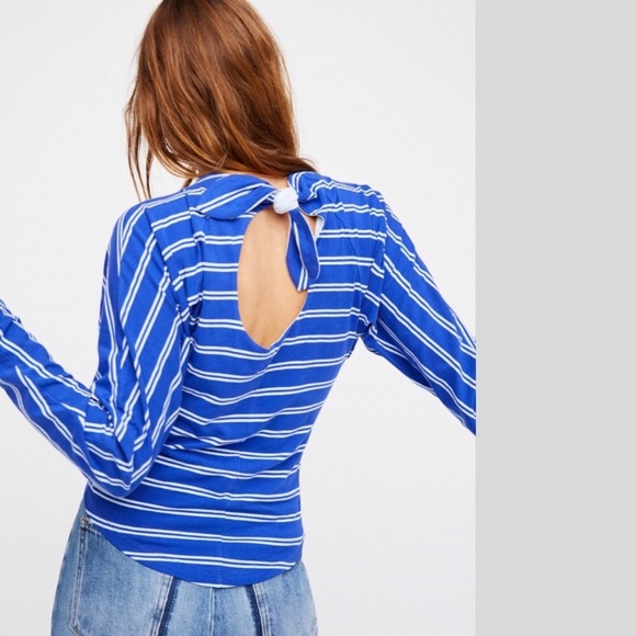 NWT Free People Ardmore Striped Top - Picture 2 of 4